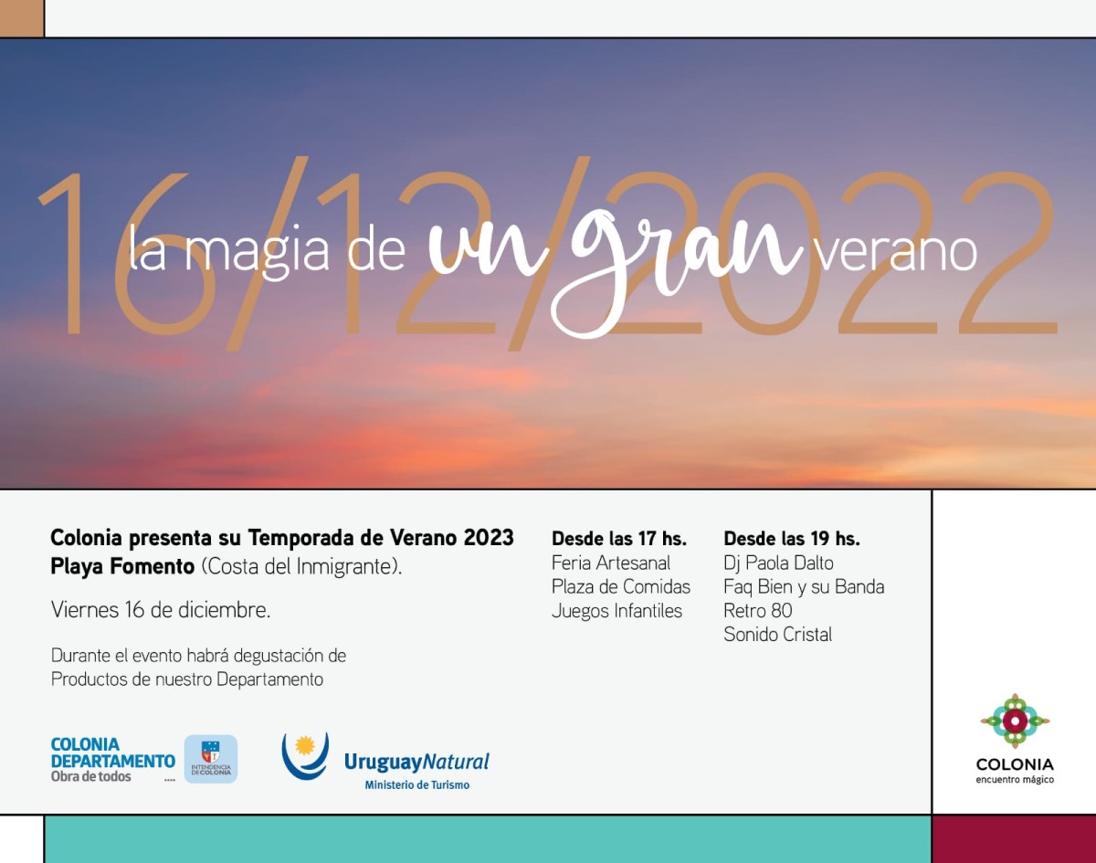 Colonia invita a vivir la magia de un gran verano