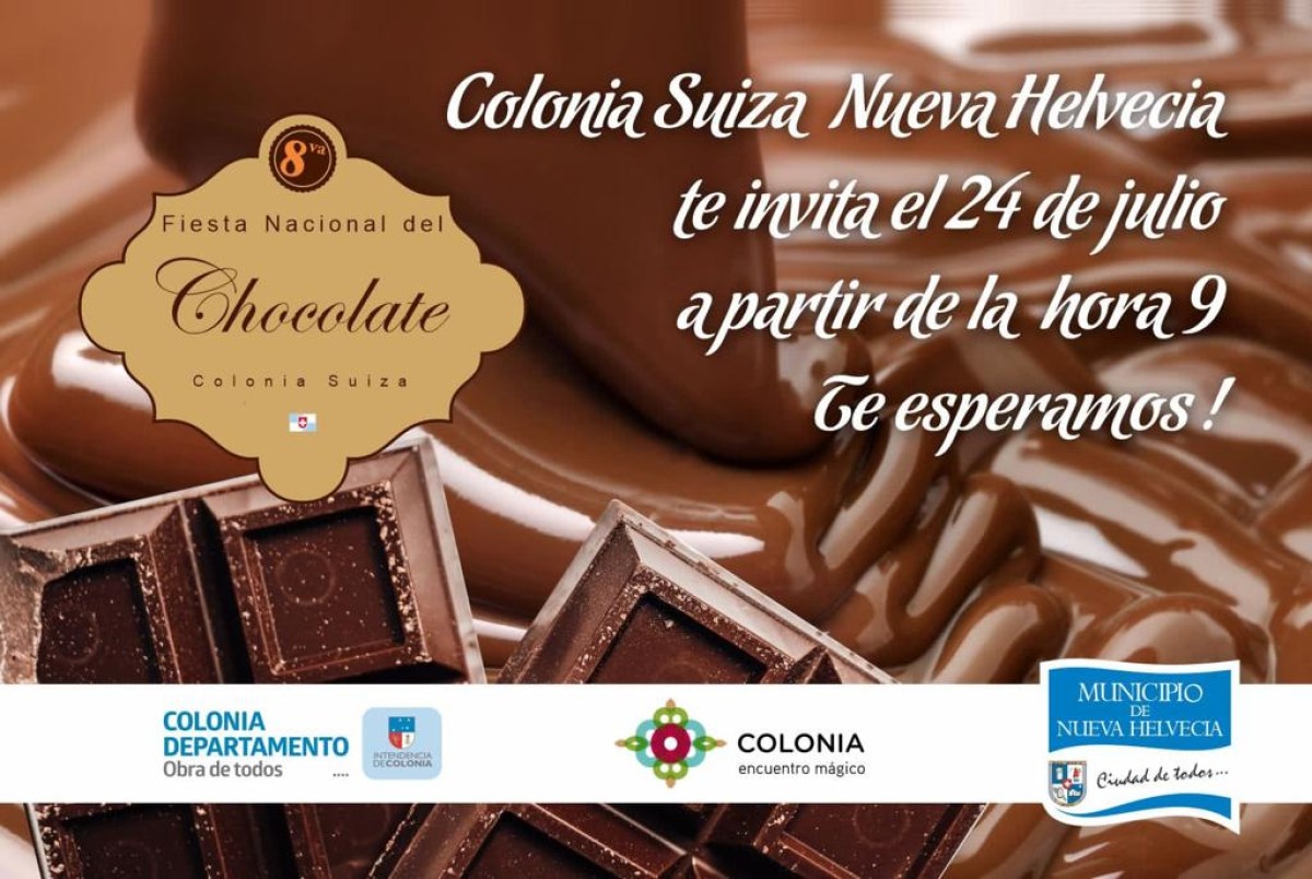 La Fiesta Nacional del Chocolate será el domingo 24 en Nueva Helvecia