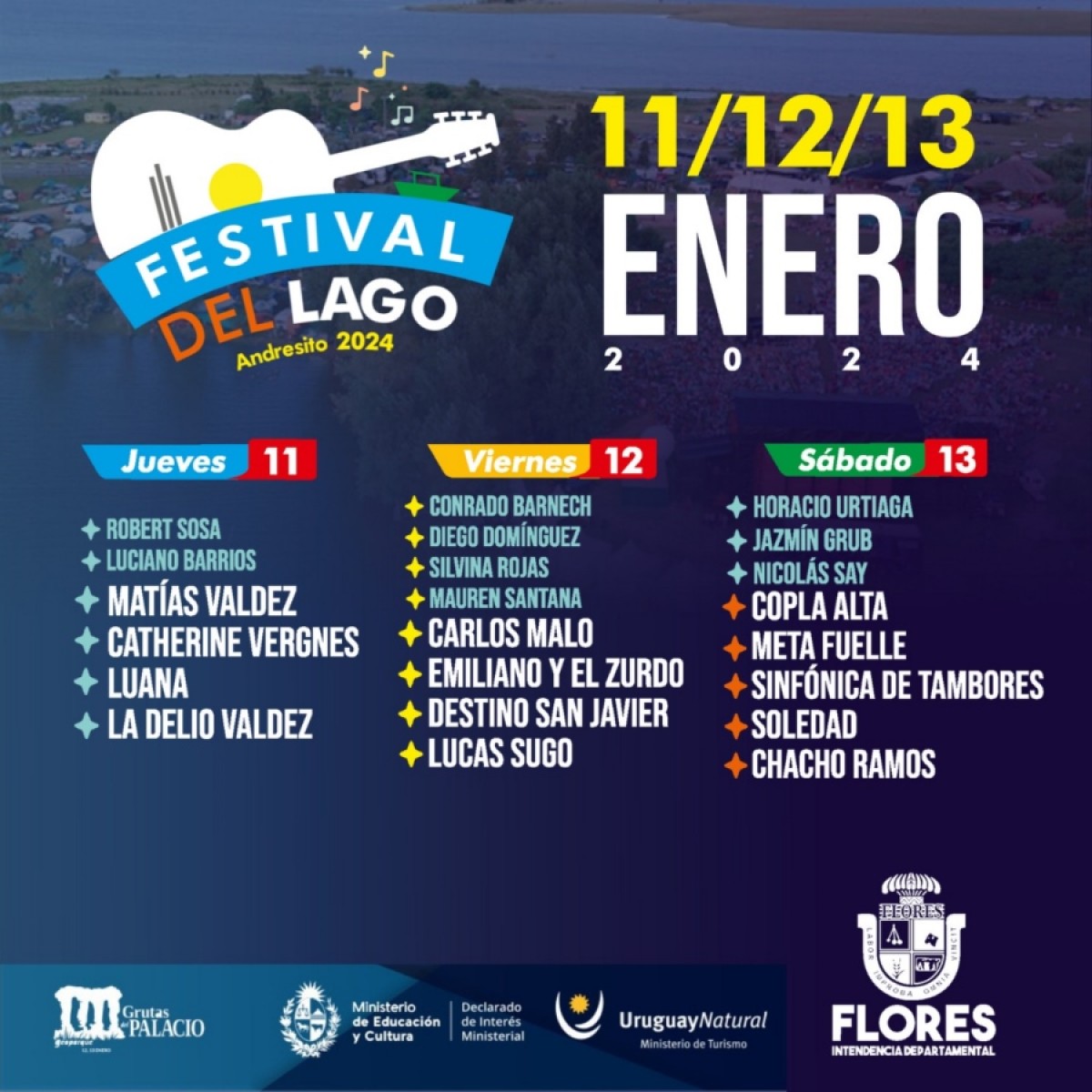 Lanzamiento del 31° Festival del Lago, Andresito le canta al país