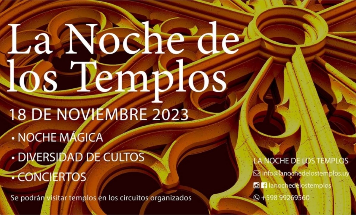 La Noche de los Templos se celebra el sábado 18 en Montevideo