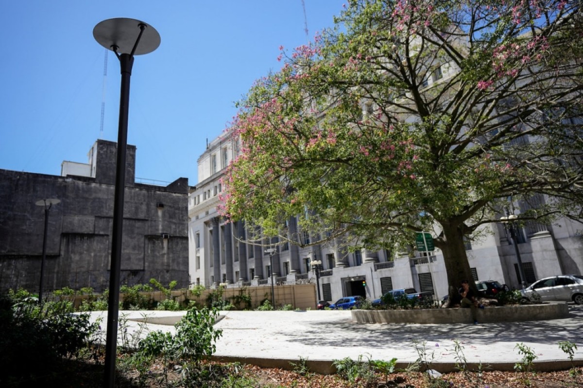 Obras en plaza Virrey de Vértiz de Ciudad Vieja