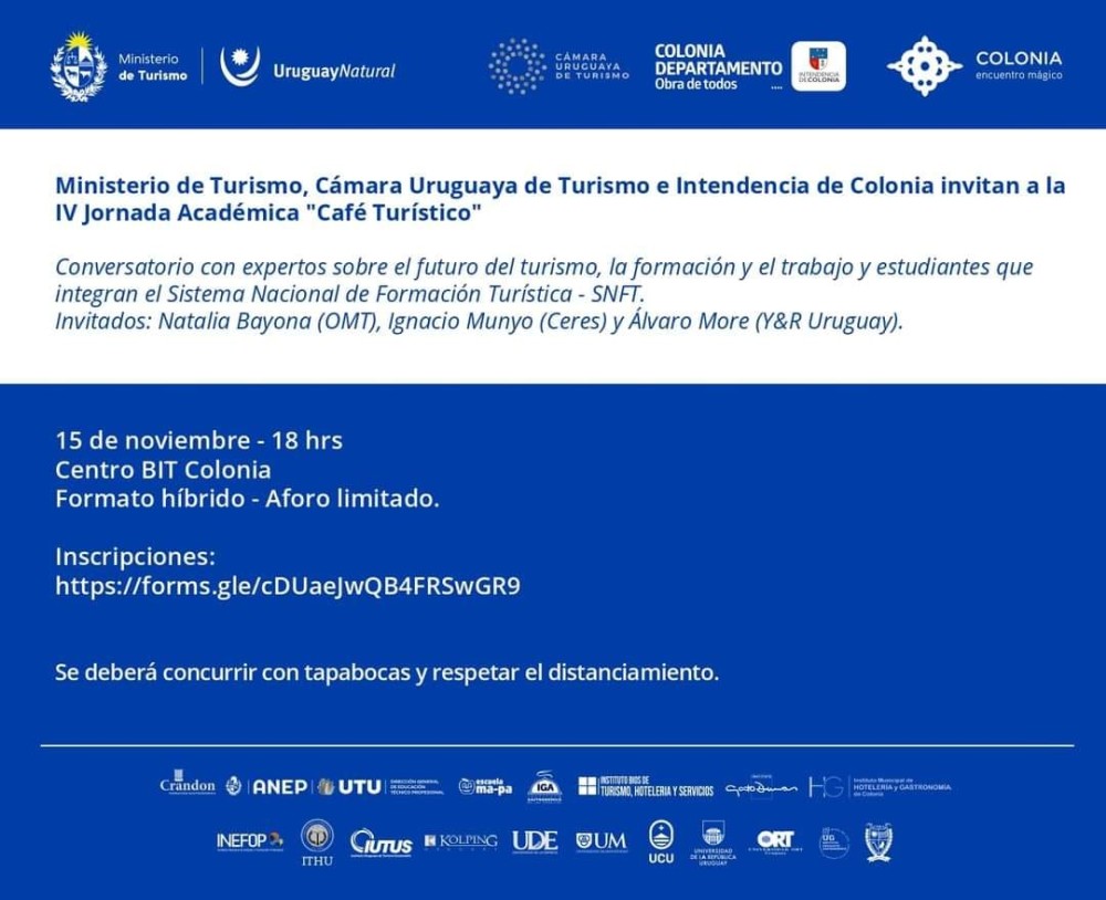 Café Turístico el lunes 15 en Colonia